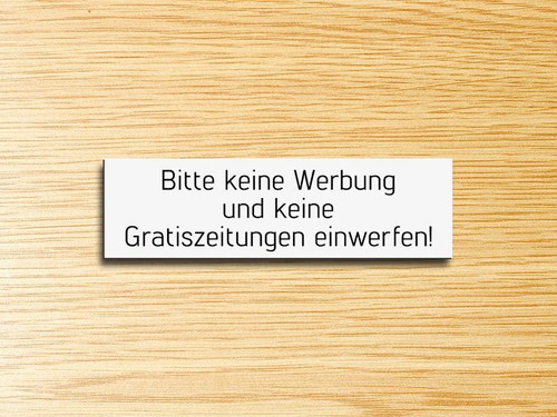 Briefkastenschild bitte - briefkastenschild,