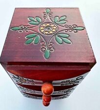 Schmuckkästchen Holzkiste Handarbeit Vitrine #22636