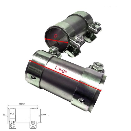 Doppelschelle ø60x125 - Ø60x125, mm