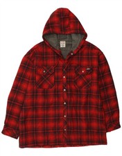 DICKIES Herren Holzfäller Flanellhemd mit Kapuze 3XL rot kariert Polyester WX06