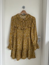ZARA Damen Kleid S Gelb