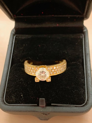 Diamantring kt gelbgold - 18,