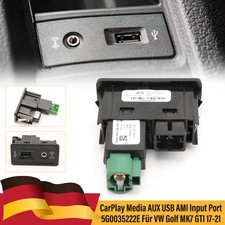 5G0035222E Für VW Golf 7 USB AUX Schnittelle Carplay Adapter Steckdose Schalter