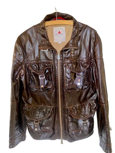 Peuterey braune lederjacke - peuterey,