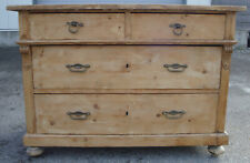 Antik massiv Fichte Holz Kommode Schubladenschrank Anrichte geschnitzt Schrank