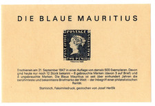 Blaue Mauritius - Faksimile