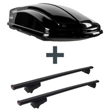 Dachbox LEVUP Space 630 Duo + Dachträger für VW Passat Variant B3/B4 3A5/35i TOP