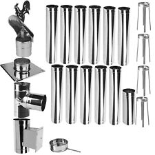 Edelstahl Schornstein Kamin Sanierung Bausatz einwandig Abgas OfenRohr Set EW29L