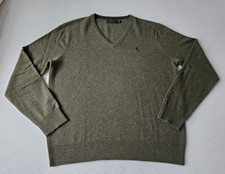*Ralph Lauren* Strick- Pullover* Kakigrün* Gr. L * Wolle* warm u. kuschelig