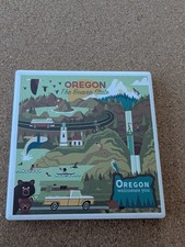 7x Untersetzer mit USA Motiven (1x Kanada) Steingut & unten Kork