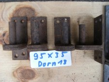 4 große Kloben Eisen 95 x 35mm mit 13er Dorn für Stalltor - Türbänder