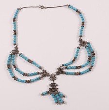 Collier Silber türkis Pampeln