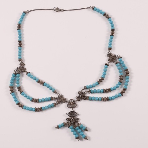 Collier silber türkis - silber,