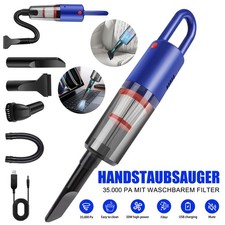 Handstaubsauger Kabellos Staubsauger 35000Pa Nass&Trocken Akku Für AutoBüro Haus