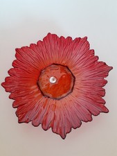 große Glasschale farbig rot Handmade Spain San Miguel Obstschale ⌀29 cm