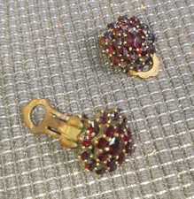 Vintage granat ohrringe - granat,