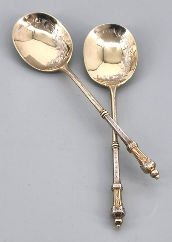 Paar jugendstil eislöffel - jugendstil, 950
