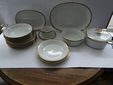 Thomas Speiseservice 6 Personen Weiß mit Goldrand  17 Teile