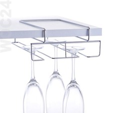 Gläser Glas Halter Wein Sekt Stiel Regal Schrank Unterboden hängend Chrom
