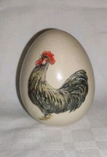 DESIGN THEO OSTEREI AUS KERAMIK * HANDBEMALTES HUHN/HAHN * H 7,5 CM 