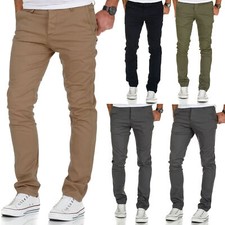 Herren Regular Slim Stretch Chino Hose Fit R7009