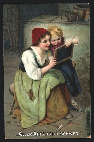 Künstler hermann kaulbach - künstler-ak,