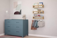 Kinder Wandregal 3er-Set Montessori Regal | Naturholz