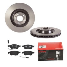 BREMBO BREMSSCHEIBEN COATED Ø360mm + BREMSBELÄGE VORNE FÜR AUDI A8 VW PHAETON