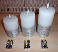 ELAMBIA - 3 LED-Kerzen