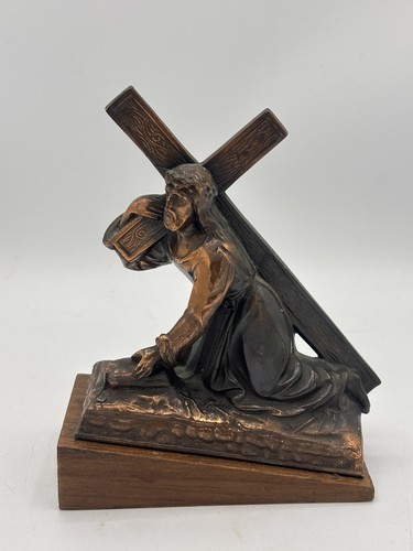 Vintage spelter jesus - jesus, kreuz