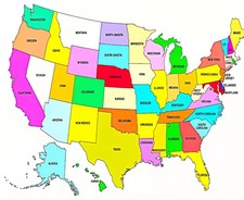USA MAP the united states of