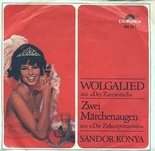 SANDOR KONYA Wolgalied 2 Märchenaugen Polydor 45 singel