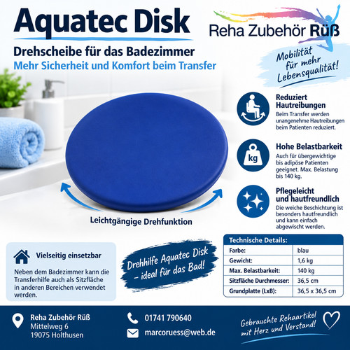 Aquatec disk blau dreh - blau, und