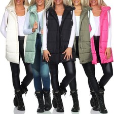 Only Damen lange Steppweste