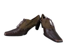 Lloyd Damen Pumps Gr. 36 | UK 3,5 Leder Braun Karree Budapester Schuhe (20231)