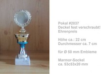 1 Pokal Ehrenpreis 22cm