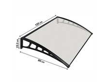 Vordach 120x80cm Haustür Überdachung Haustürdach Türdach Pultvordach Tür
