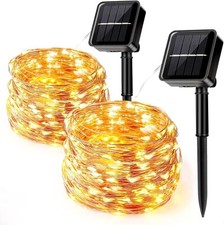 2X Solar Lichterkette Aussen