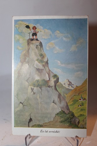 Alte postkarte gelaufen - postkarte,