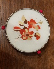 alte Tortenplatte für Puppenstube - drehbar - Metall + Glas  - ca. 1955