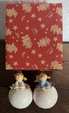 Mila Zwei Weihnachtsengel auf Schneekugel Sehr Selten!