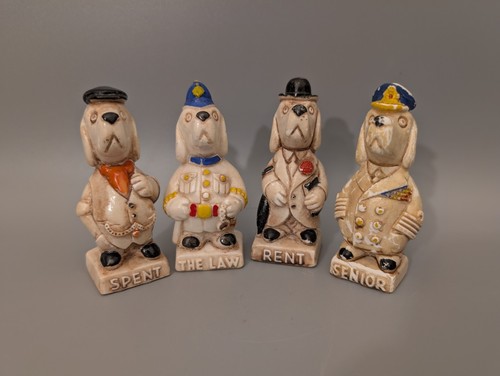 Porzellan hunde figuren - 4x,