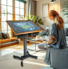Rollender 1500 Teile Puzzletisch mit Schubladen Winkel- & Höhenverstellbar