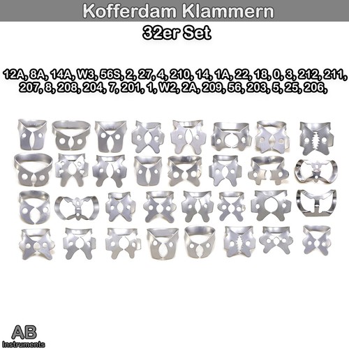 Kofferdam klammern zahnarzt - kofferdam,