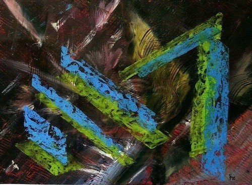 Modernes acryl gemälde - modernes,