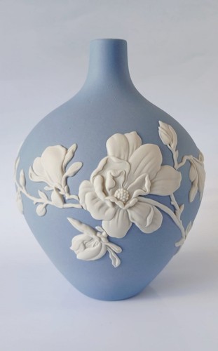 Wedgwood blue jasper vase - wedgwood,