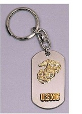 USMC Insignia Dog Tag Key Ring
