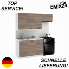 Küchenzeile braun komplett - küchenzeile,