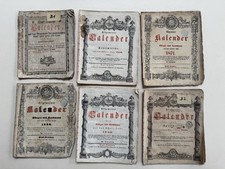 allgemeiner Kalender stadt Kempten 1801, 1848, 1852, 1856, 1860, 1871 mond