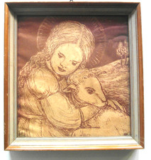 Bild Zeichnung Jesus mit Schaf
